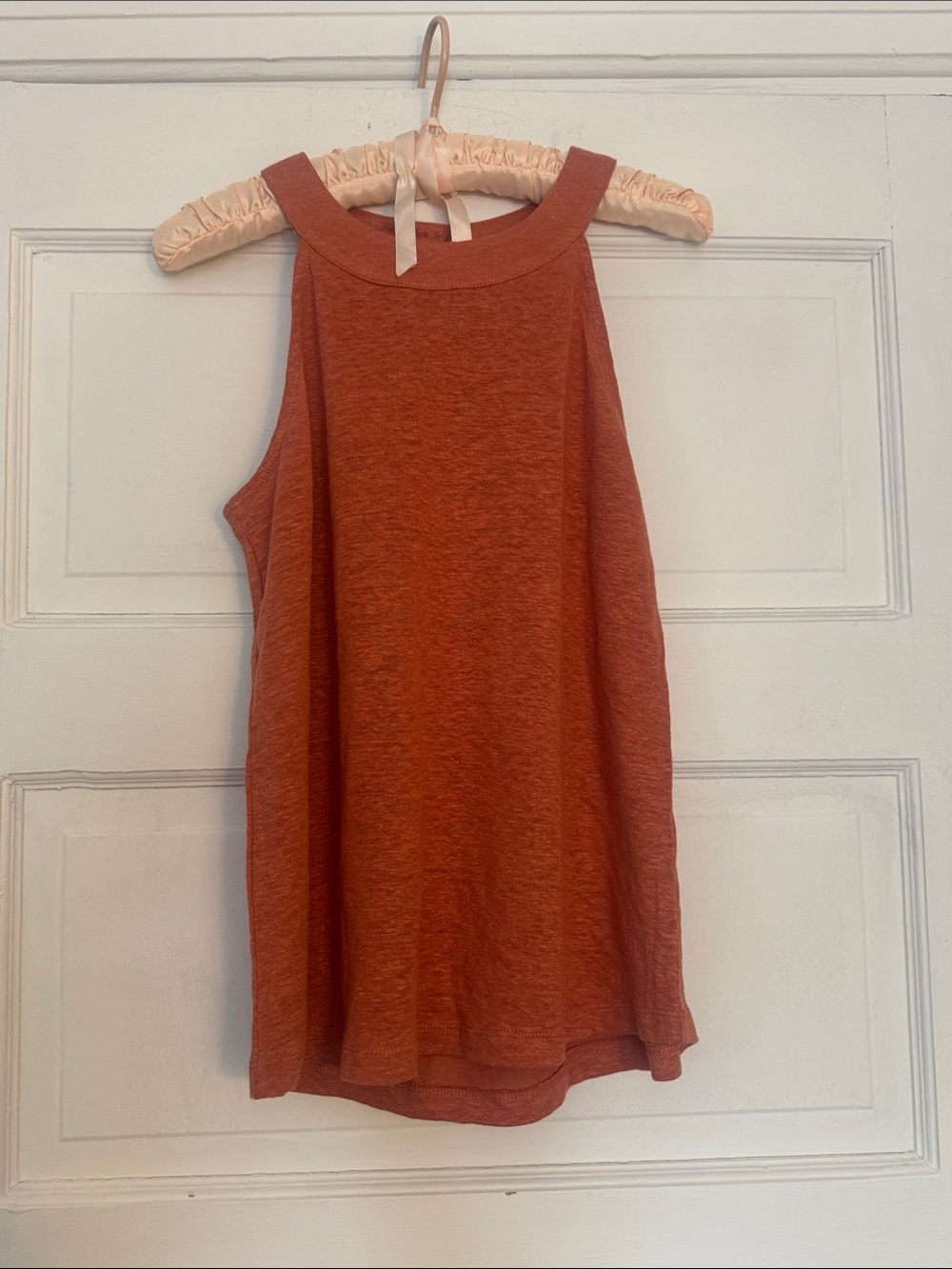 2 for $12 🎉 Joie Sleeveless Linen High-Neck Tank Top in Rust